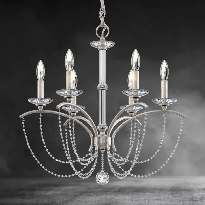 Priscilla Crystal Candlestick Chandelier 23"